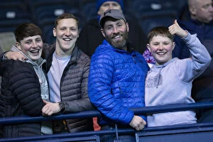 Images Dated 10th February 2019: Rangers FC: Fifth Round Scottish Cup Triumph - Euphoric Fans Celebrate at Rugby Park (2003)