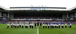 Images Dated 24th April 2011: Rangers vs Celtic: Pre-Match Showdown at Ibrox Stadium - Rangers 0-0 Celtic: The Silent Battle