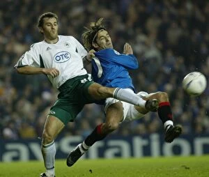 Ibrox Collection: Rangers vs. Panathinaikos: 1-1 Stalemate in Champions League, Nuno Capucho