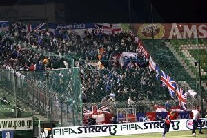 Images Dated 21st February 2008: Rangers vs. Panathinaikos: A Battle at Apostolos Nikolaidis Stadium in the UEFA Cup Round of 32