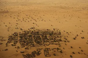 An aerial view shows houses outside the town of Diffa An aerial view shows houses outside the town of Diffa
