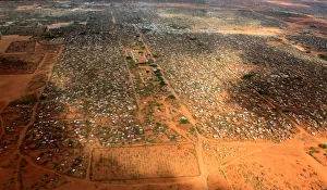 An aerial view shows makeshift shelters at the Dagahaley camp in Dadaab An aerial view shows makeshift shelters at the Dagahaley camp in Dadaab