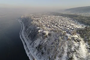An aerial view shows a settlement on the suburbs of Krasnoyarsk An aerial view shows a settlement on the suburbs of Krasnoyarsk