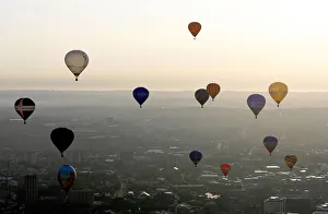 Balloons fly across Bristol city centre during the 2006 Bristol International Balloon Balloons fly across Bristol city centre during the 2006 Bristol International Balloon