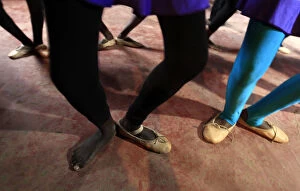 Nairobi Collection: Dancers attend a ballet practice class in the Mathare valley slums in Kenyas capital