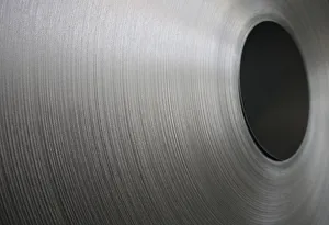 Detailed view of steel coil at German steel manufacturer Salzgitter AG in Salzgitter Detailed view of steel coil at German steel manufacturer Salzgitter AG in Salzgitter