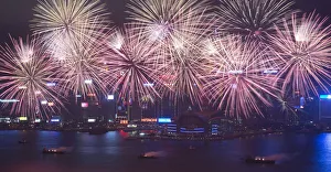 Fireworks explode over Victoria Harbour to celebrate the Lunar New Year in Hong Kong Fireworks explode over Victoria Harbour to celebrate the Lunar New Year in Hong Kong