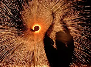 Fireworks are seen during Independence Day celebrations in Allahabad Fireworks are seen during Independence Day celebrations in Allahabad