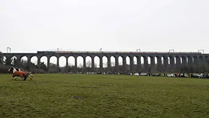 The Flying Scotsman steam engine passes over Digswell Viaduct as it makes it's official The Flying Scotsman steam engine passes over Digswell Viaduct as it makes it's official