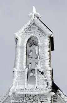 The frozen tower of Wendelstein church is pictured near Bayrischzell The frozen tower of Wendelstein church is pictured near Bayrischzell
