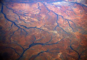 A general view of dried-up rivers in the Pilbara region of Western Australia A general view of dried-up rivers in the Pilbara region of Western Australia