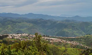 A general view shows Kiziba refugee camp in Karongi District A general view shows Kiziba refugee camp in Karongi District