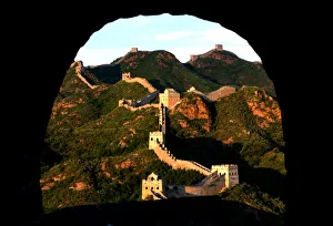 GREAT WALL OF CHINA FRAMED BY ARCH NEAR BEIJING GREAT WALL OF CHINA FRAMED BY ARCH NEAR BEIJING