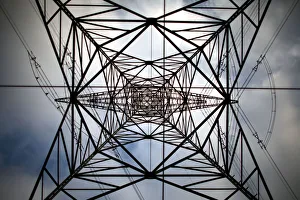 A high-voltage power line tower is seen near Berlin A high-voltage power line tower is seen near Berlin