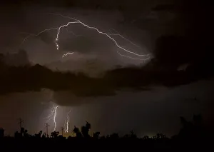 Lightning flashes over the Spring Mountains in Nevada Lightning flashes over the Spring Mountains in Nevada