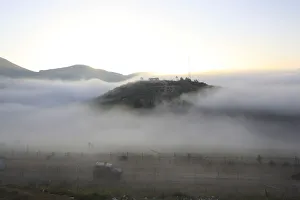 Morning mist covers the Israeli-Syrian border near Majdal Shams in the Golan Heights Morning mist covers the Israeli-Syrian border near Majdal Shams in the Golan Heights