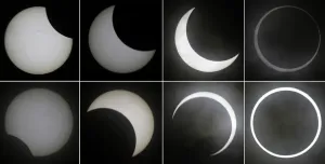 Annular Solar Eclipse Prints: An eclipse is seen in Tokyo