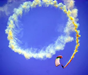 Pakistani paratrooper performs during a show to mark Defence Day in Lahore Pakistani paratrooper performs during a show to mark Defence Day in Lahore