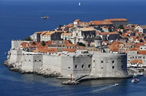 A panoramic view is seen of Croatias UNESCO protected medieval town of Dubrovnik A panoramic view is seen of Croatias UNESCO protected medieval town of Dubrovnik