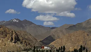 The Phyang monastery is seen on a hilltop in Leh The Phyang monastery is seen on a hilltop in Leh