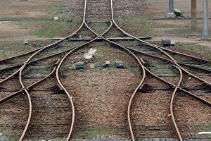 Empty railway tracks are seen at a marshalling yard in Sotteville-Les-Rouen Empty railway tracks are seen at a marshalling yard in Sotteville-Les-Rouen