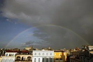 A rainbow appears over Old Havana as rains from the outer bands of Hurricane Dean A rainbow appears over Old Havana as rains from the outer bands of Hurricane Dean