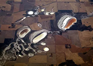 Salt-infested dams in the drought-effected farming areas on the outskirts of Perth Salt-infested dams in the drought-effected farming areas on the outskirts of Perth