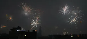The sky over Vienna is illuminated by fireworks during New Year celebrations The sky over Vienna is illuminated by fireworks during New Year celebrations