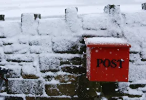 Snow covers a stone wall near Burnley, northern England Snow covers a stone wall near Burnley, northern England
