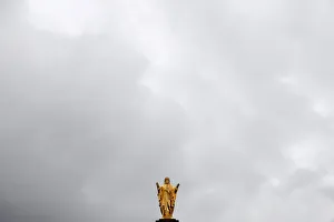 A statue of the Christ is pictured on the hill of the Horn in Wolxheim near Strasbourg A statue of the Christ is pictured on the hill of the Horn in Wolxheim near Strasbourg