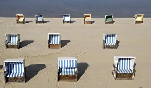 Sun chairs are prepared for visitors during the opening day at Berlins Wannsee lido Sun chairs are prepared for visitors during the opening day at Berlins Wannsee lido