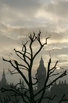 The sun sets behind Houses of Parliament in central London The sun sets behind Houses of Parliament in central London