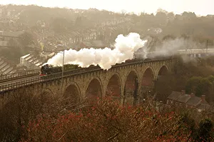 The Tornado steam locomotive is seen carrying her first passengers through Durham The Tornado steam locomotive is seen carrying her first passengers through Durham