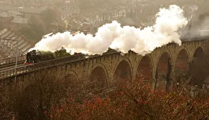 The Tornado steam locomotive is seen carrying her first passengers through Durham The Tornado steam locomotive is seen carrying her first passengers through Durham