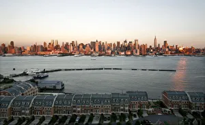 Townhouses on the Hudson River in Weehawken, New Jersey are pictured across from New York Townhouses on the Hudson River in Weehawken, New Jersey are pictured across from New York