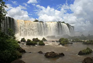 View of the Iguazu Falls from the Brazilian side of the Iguazu River that delimits View of the Iguazu Falls from the Brazilian side of the Iguazu River that delimits