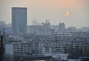 A view shows the annular solar eclipse in Tianjin municipality A view shows the annular solar eclipse in Tianjin municipality
