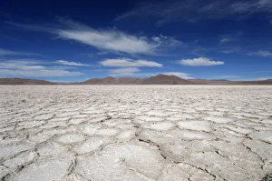 A view of the surface of the salt flat at Salar del Hombre Muerto A view of the surface of the salt flat at Salar del Hombre Muerto
