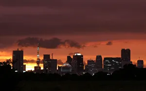 View of the Tokyo skyline during sunset in Tokyo View of the Tokyo skyline during sunset in Tokyo