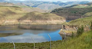 Water levels are seen at the Katse dam in Lesotho Water levels are seen at the Katse dam in Lesotho