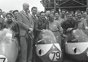 1957 Isle Of Man TT Prints: Top three at the 1957 Junior TT