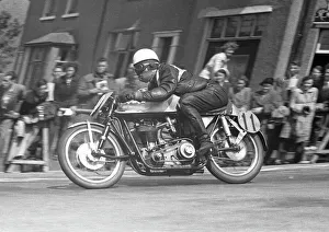 Ernie Barrett on Bray Hill_ 1953 Lightweight TT Ernie Barrett on Bray Hill_ 1953 Lightweight TT