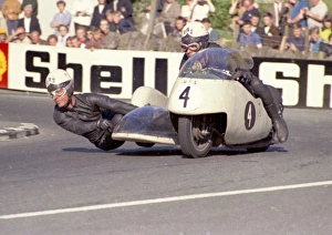Helmut Fath and Wolfgang Kalauch at Quarter Bridge: 1968 500 Sidecar TT Helmut Fath and Wolfgang Kalauch at Quarter Bridge: 1968 500 Sidecar TT