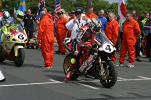 John McGuinness (Ducati) starts the 2003 Formula One TT John McGuinness (Ducati) starts the 2003 Formula One TT