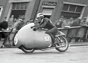 Bill Lomas on Bray Hill: 1956 Junior TT Bill Lomas on Bray Hill: 1956 Junior TT