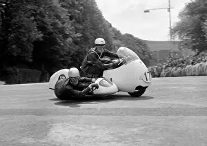 Images Dated 1st August 2016: Max Deubel & Horst Hohler (BMW) 1960 Sidecar TT