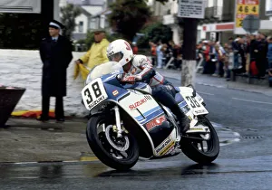 Mick Grant giving Suzuki GSXRs its first TT success Mick Grant giving Suzuki GSXRs its first TT success