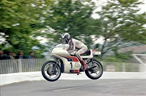 Peter Williams flies Ballaugh Bridge: 1974 F750 TT Peter Williams flies Ballaugh Bridge: 1974 F750 TT