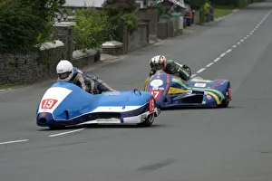 Rod Bellas & Geoff Knight (Windle Yamaha) and Conrad Harrison & Chris Wedgewood (DMR Honda) 2003 Sidecar TT Rod Bellas & Geoff Knight (Windle Yamaha) and Conrad Harrison & Chris Wedgewood (DMR Honda) 2003 Sidecar TT