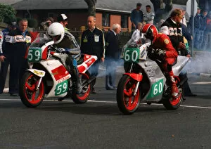 Images Dated 10th February 2019: Tony Duncan & Barry Wood (Yamaha) 1989 Lightweight Manx Grand Prix